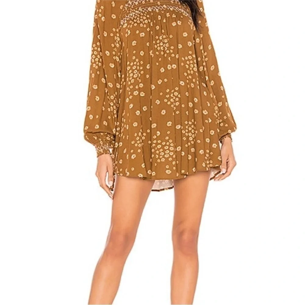 Revolve Free People Flower In Her Hair tunic dress in Mustard XS